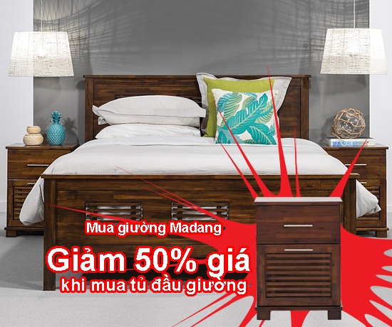 Giường đôi 1.6m Madang