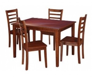Bộ bàn 4 ghế gỗ cao su