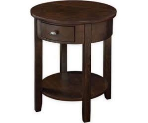 Round End Table, Espresso